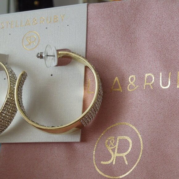 Large Crystal Hoops - Picture 4 of 5